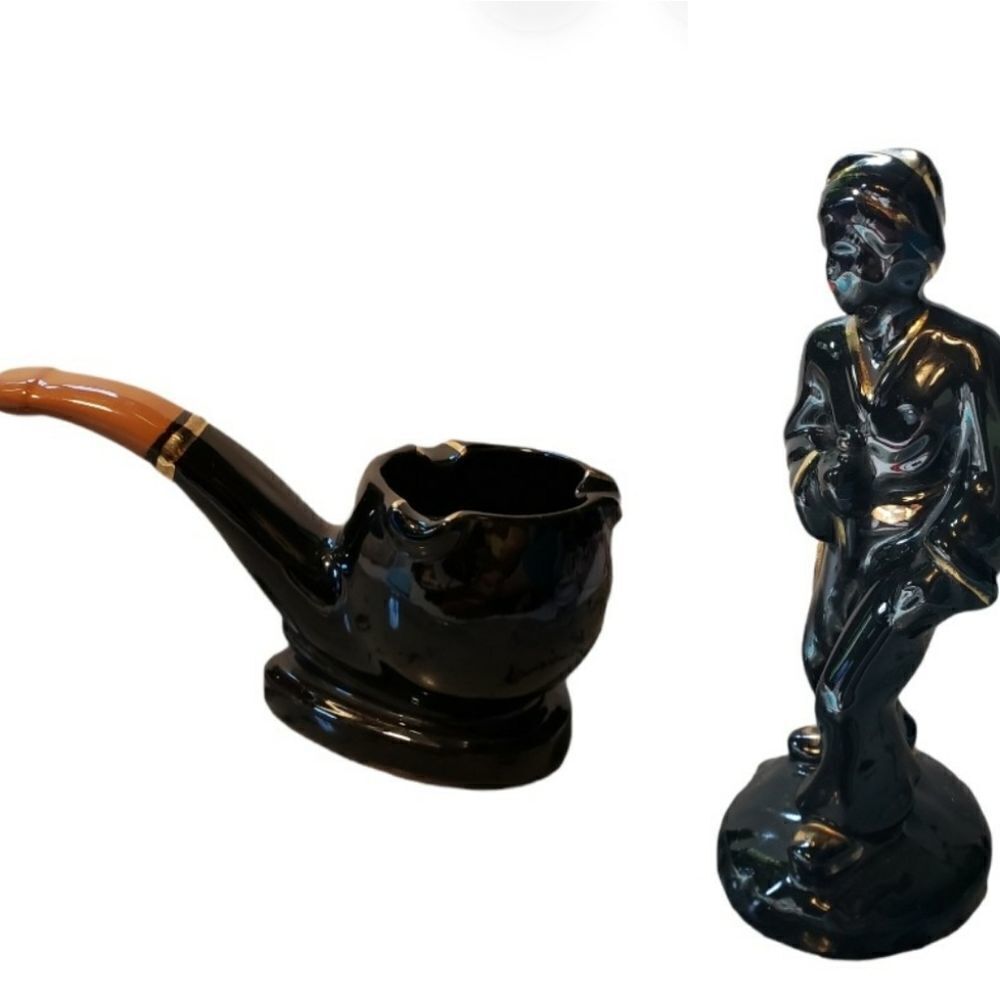 Mid Century Ashtray & Figurine